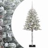 vidaXL Изкуствена коледна елха с топки 120 см 150 LED светодиода
