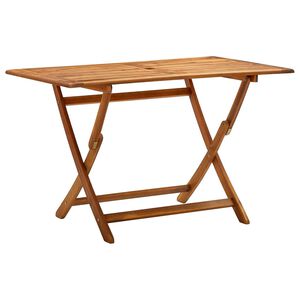 vidaXL Сгъваема градинска маса, 120x70x75 см, акациево дърво масив