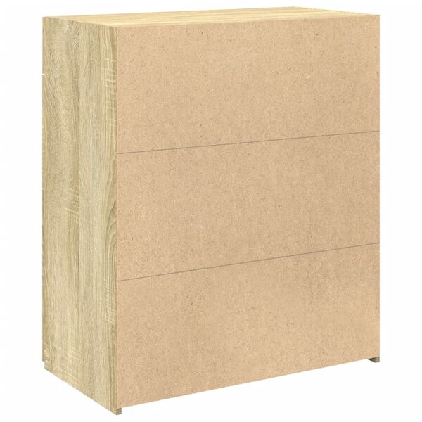 vidaXL Сайдборд, дъб сонома, 80x42,5x93 см, инженерно дърво