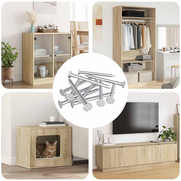 vidaXL Нокти за Дърво 100000 pcs Сребрист Метал