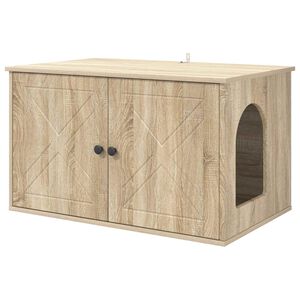 vidaXL Къща за котки Сонома 85 x 55 x 50,5 см Инженерна дървесина