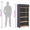 vidaXL Гардероб, сив, 79x40x170 см, текстил