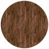 vidaXL Топ за маса &Oslash; 60 x 2,5 cm Кръгла Масивен дъб Тъмен кафяв