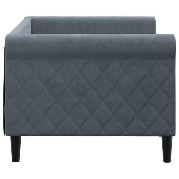 vidaXL Кушетка, тъмносива, 80x200 см, кадифе