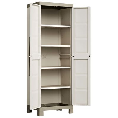 Keter Шкаф за съхранение с рафтове Excellence, бежово и таупе, 182 см