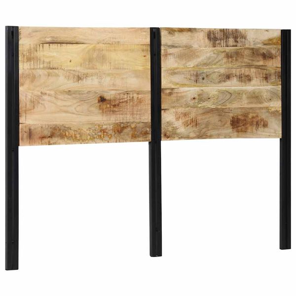 vidaXL табла за глава 140 cm масивно дърво манго и желязо