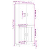 vidaXL Висок шкаф, опушен дъб, 69,5x34x180 см, инженерно дърво