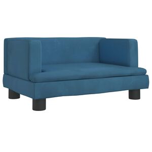 vidaXL Кучешко легло синьо 60x40x30 см кадифе