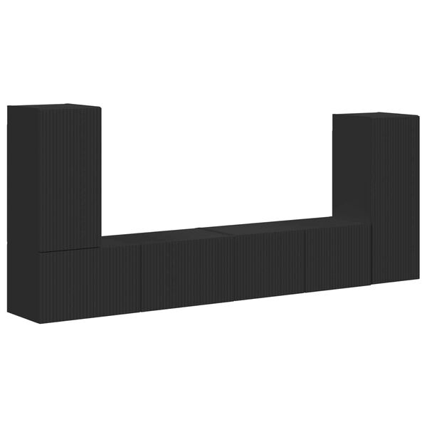 vidaXL 4 pcs Черно