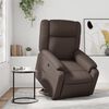 vidaXL Изправящ реклайнер стол, кафяв, изкуствена кожа