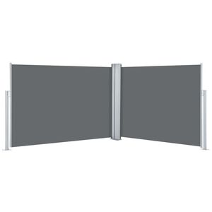 vidaXL Прибираща се странична тента, антрацит, 100x1000 см