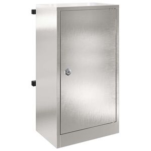 vidaXL Пощенска кутия Сребрист 30 x 20 x 55 см Неръждаема стомана
