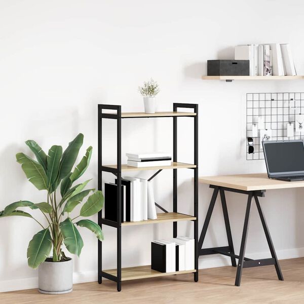 vidaXL Рафт за книги Сонома дъб 40 x 30 x 85 см Инженерно дърво