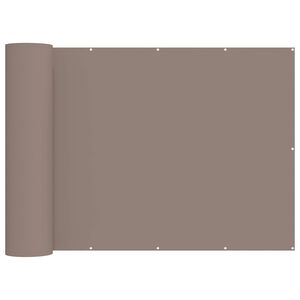 vidaXL Прозорец за балкон 180 x 800 cm Тъкан с PU покритие Таупе