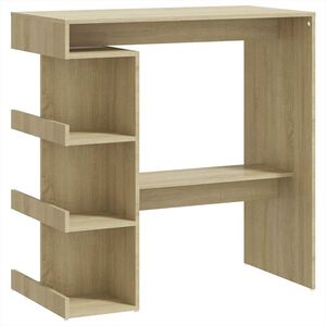 vidaXL Бар маса с рафтове сонома дъб 100x50x101,5 см инженерно дърво