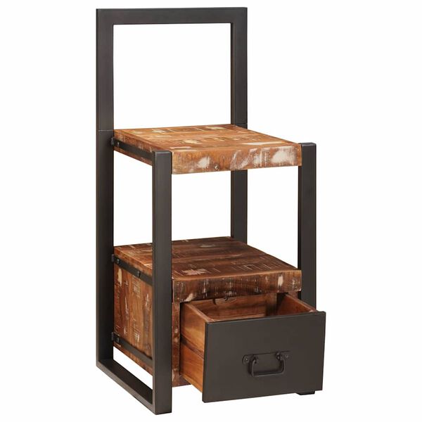 vidaXL Стойка за дрехи Многоцветен Масивна регенерирана дървесина