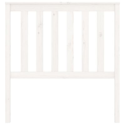 vidaXL Горна табла за легло, бяла, 96x6x101 см, бор масив