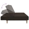 vidaXL 2-местно разтегателно канапе, тъмнокафяво, текстил