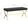 vidaXL Пейка, 99 см, черно кадифе и неръждаема стомана