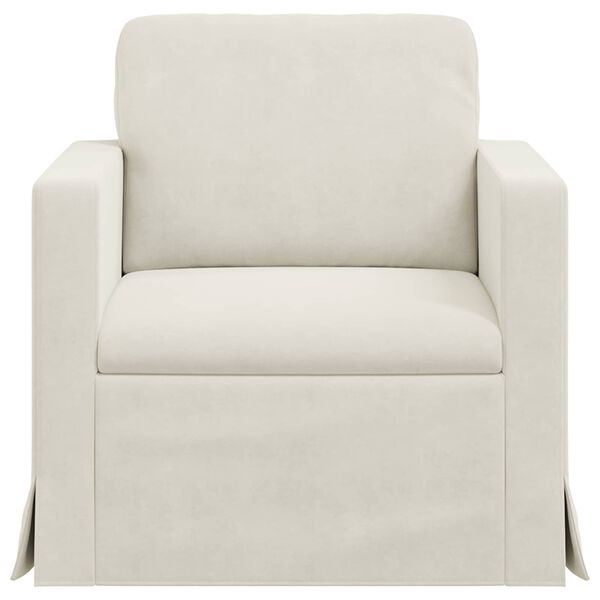 vidaXL Диван Крем Общи размери: 78 x 78 x 80 см (Ш x Дълб x В) Кадифе