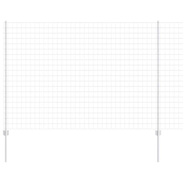 vidaXL Ограда и колче Сребрист 1,5 x 10 m Стомана