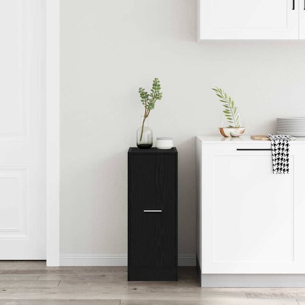 vidaXL Аптекарски шкаф Черен дъб 30 x 41 x 77.5 см Инженерно дърво