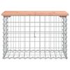 vidaXL Градинска пейка дизайн габион 63x31,5x42см дугласко дърво масив
