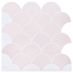 vidaXL Плочка с рибена люспа 50 pcs Светло розово 30 x 30 cm
