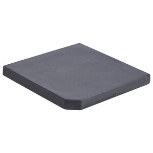 vidaXL Стойка за чадър, черна, гранит, квадратна, 25 кг