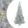vidaXL Коледно дърво с 300 LED светодиода Сребрист 240 cm PET