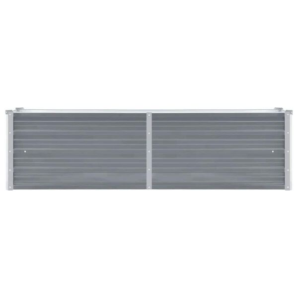 vidaXL Градинска висока леха поцинкована стомана 160x40x45 см сива