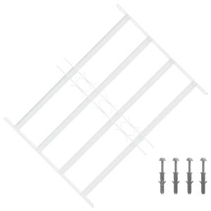 vidaXL Сигурностна решетка за прозорци с 4 поперечни ленти 3 pcs