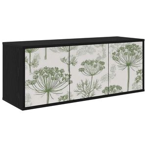 vidaXL Стенен телевизионен шкаф GOTHA 102 x 33 x 40 см Черен дъб