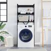 vidaXL Етажерка за перална машина с рафт Черно 0ak 67 x 25 x 163 см