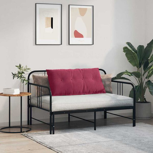 vidaXL Възглавница за гръб Виненочервен 100 x 50 cm Кордюрова тъкан