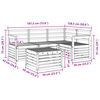 vidaXL Комплект дивани за открито 5 pcs Естествен