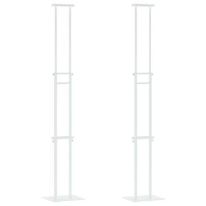 vidaXL Стендове за търговски прояви 2 бр. Бяло 30 x 23,5 x 210 см