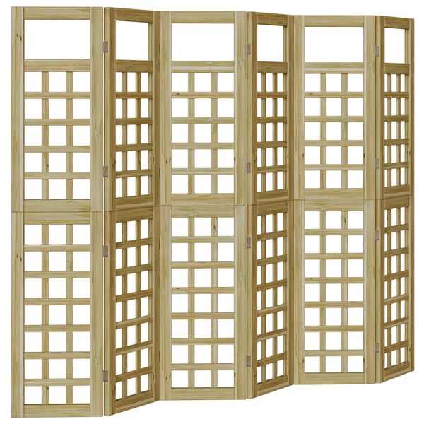 vidaXL Параван за уединение 6 pcs Кафяво 240 x 180 cm