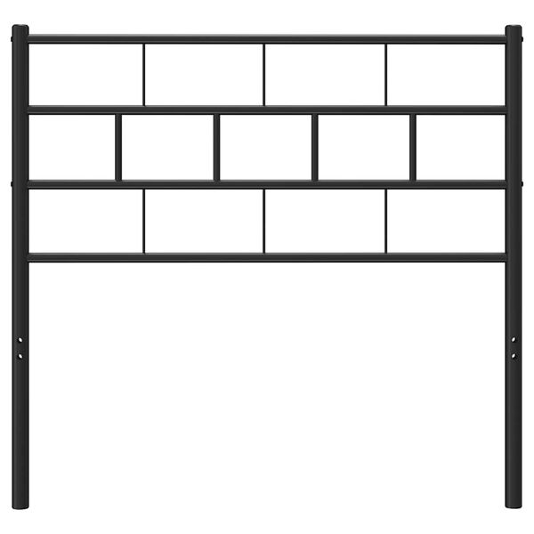 vidaXL Метална резервна табла за легло, черна, 75 см