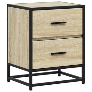 vidaXL Нощно шкафче, сонома дъб, 40x31x50 см, инженерно дърво