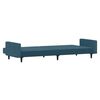 vidaXL 2-местно разтегателно канапе, синьо, кадифе