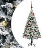 vidaXL С изкуствено коледно дърво с 150 LED светодиода Бяло 150 cm