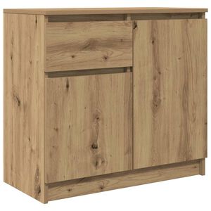 vidaXL Бюфет с чекмеджета, дъб артизан 71x35x65 см Инженерна дървесина