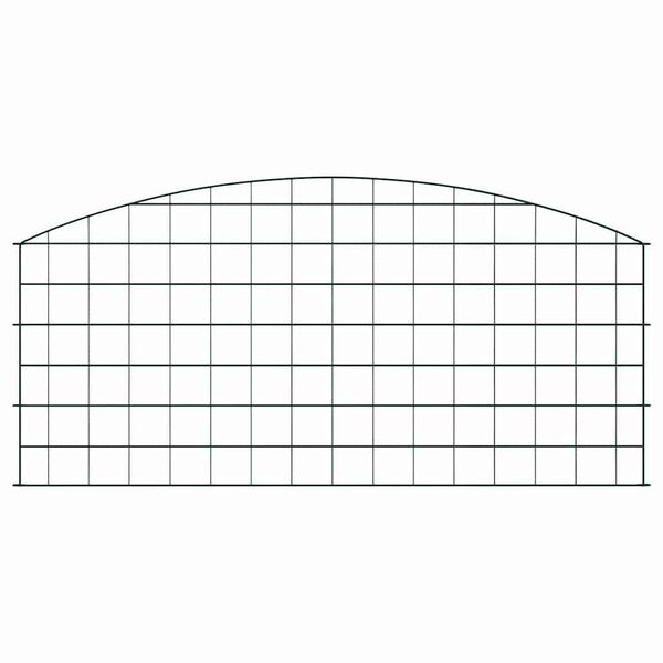 vidaXL Комплект ограда за езеро 5 pcs Зелен 100 x 50 cm Стомана