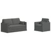 vidaXL Диван 2 pcs Тъмен сив 158 x 78 x 80 см текстил