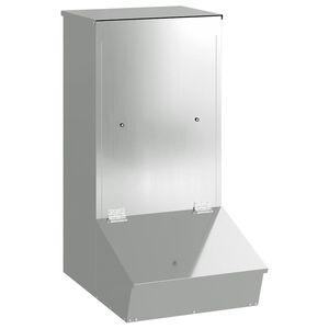 vidaXL Фидер за свине Сребрист 55 x 38 x 76 см 20 kg