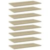 vidaXL Рафтове за етажерка, 8 бр, дъб сонома, 60x30x1,5 см, ПДЧ