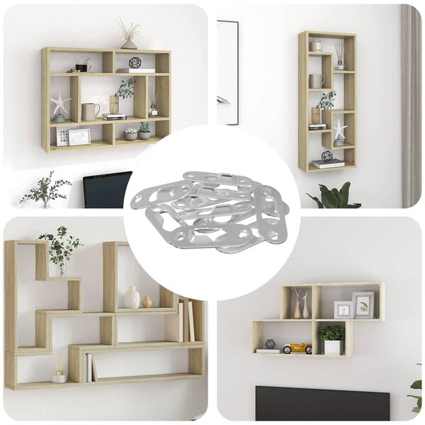 vidaXL Ключалка закачалка 12 pcs Сребрист 45 x 16 x 3.5 мм Желязо