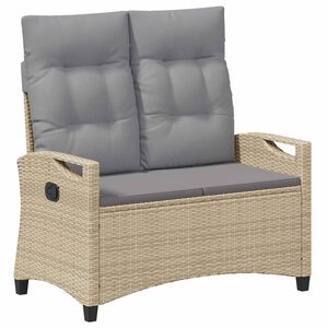 vidaXL Градинска пейка Бежов и Светло Сив 105 x 60 x 112 см