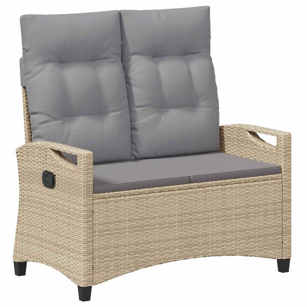 vidaXL Градинска пейка Бежов и Светло Сив 105 x 60 x 112 см